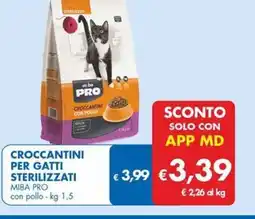 MD Discount Croccantini per gatti sterilizzati MIBA PRO offerta