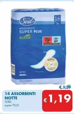 MD Discount 14 assorbenti notte SERIL super PLUS offerta