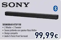 Unieuro SONYSONY soundbar HTSF150 offerta