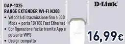 Unieuro D-LINK Dap-1325 range extender wi-fi n300 offerta
