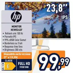 Unieuro hp Monitor HEW524SF offerta