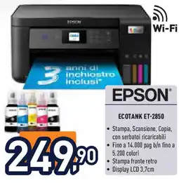 Unieuro EPSON Ecotank ET-2850 offerta