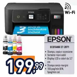 Unieuro EPSON Ecotank ET-2871 offerta