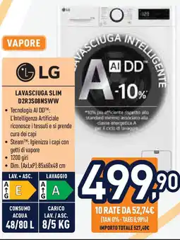 Unieuro LG Lavasciuga slim D2R3S08NSWW offerta