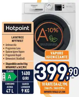 Unieuro Hotpoint Lavatrice NF97WKIT offerta
