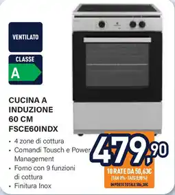Unieuro Electroline Cucina a induzione 60 cm FSCE60INDX offerta