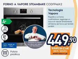 Unieuro Electrolux Forno a vapore steambake CODFP46X2 offerta