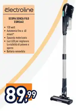 Unieuro Electroline Scopa senza filo ESRE663 offerta