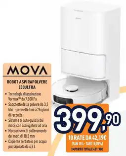Unieuro MOVA Robot aspirapolvere E3OULTRA offerta