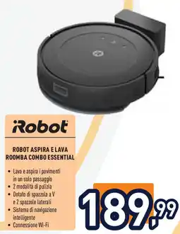 Unieuro Robot aspira e lava roomba combo essential offerta