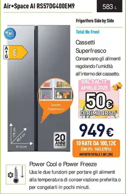 Unieuro Frigorifero Side by Side offerta