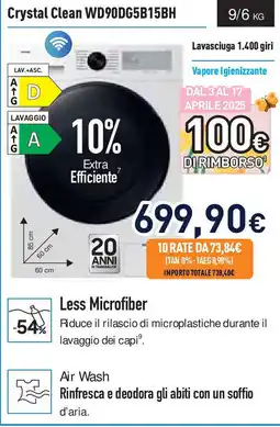 Unieuro Lavasciuga 1.400 giri offerta