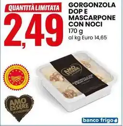 Eurospin Gorgonzola dop e mascarpone con noci AMO ESSERE offerta