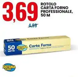 Eurospin Rotolo carta forno professionale,50 M SISTEMA casa offerta