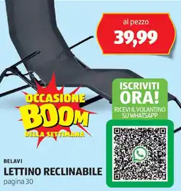 ALDI BELAVI Lettino reclinabile offerta