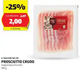 ALDI IL TAGLIERE DEL RE Prosciutto crudo offerta