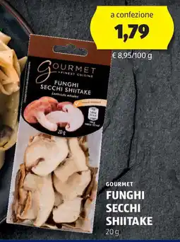 ALDI Gourmet funghi secchi shiitake offerta