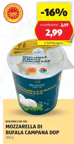 ALDI REGIONE CHE VAI Mozzarella di bufala campana DOP offerta