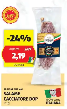ALDI REGIONE CHE VAI Salame cacciatore DOP offerta