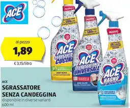 ALDI Ace sgrassatore senza candeggina offerta
