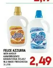 Gran Risparmio Mon amour ammorbidente argan/ viola relax/ blu mare freschezza 3 litri offerta