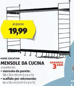 ALDI Home creation mensole da cucina offerta