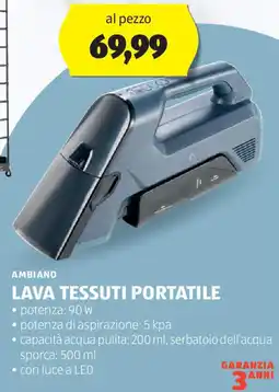ALDI Ambiano lava tessuti portatile offerta