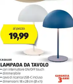 ALDI Casalux lampada da tavolo offerta