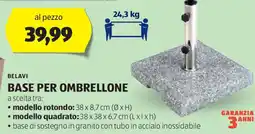 ALDI Belavi base per ombrellone offerta