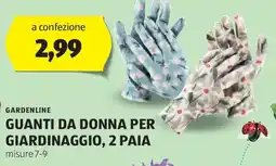 ALDI Gardenline guanti da donna per giardinaggio, 2 paia offerta