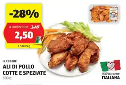 ALDI IL PODERE Ali di pollo cotte e speziate offerta