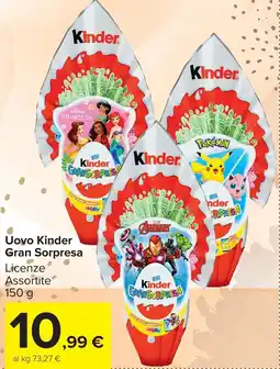 Carrefour Market Uovo Kinder Gran Sorpresa offerta