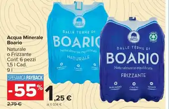 Carrefour Market Acqua Minerale Boario offerta