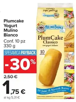 Carrefour Market Plumcake Yogurt Mulino Bianco offerta