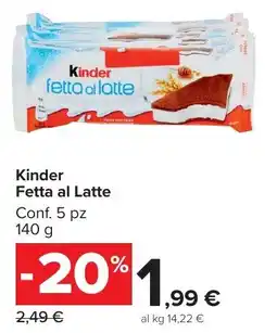 Carrefour Market Kinder fetta allatte offerta