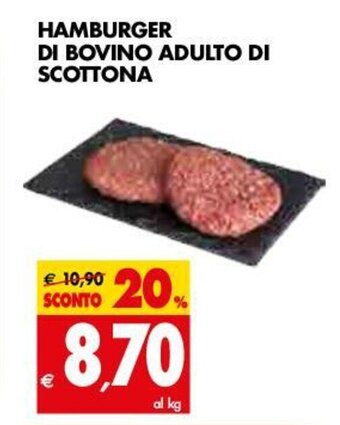 Tigros Hamburger di Bovino Adulto di Scottona offerta