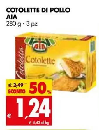 Tigros Aia Cotolette di Pollo 280g - 3pz offerta