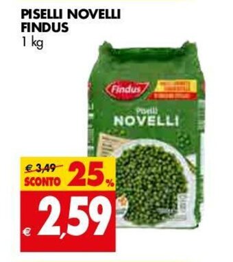 Tigros Findus Piselli Novelli 1kg offerta