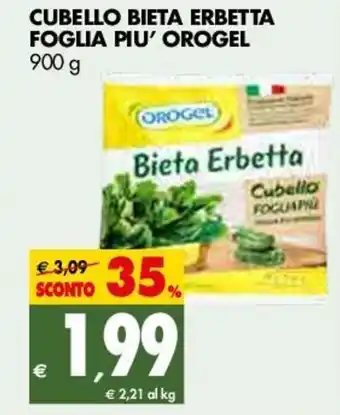 Tigros Orogel Cubello Bieta Erbetta Foglia Piu' 900g offerta