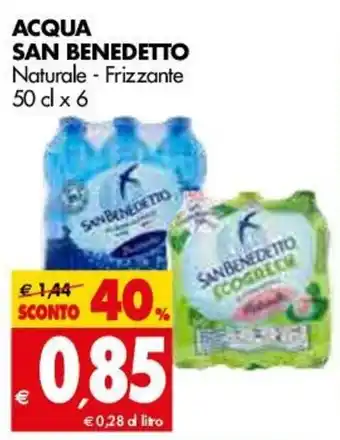 Tigros San Benedetto Acqua 50cl x 6 offerta