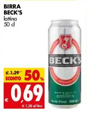 Tigros Beck's Birra 50cl offerta