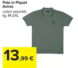 Carrefour Polo in Piquet Avirex offerta