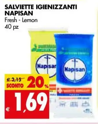 Tigros Napisan Salviette Igienizzanti 40 pz offerta