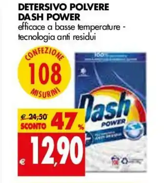 Tigros Dash Power Detersivo Polvere 108 misurini offerta