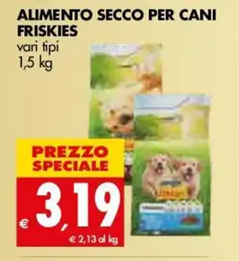 Tigros Friskies Alimento secco per cani 1,5kg offerta
