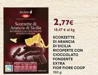 Ipercoop Coop - arancia candita ricoperta con cioccolato fondente extra fior fiore 150 g(ml) offerta