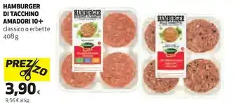 Ipercoop Hamburger di tacchino hamburger classico o erbette 408 g offerta