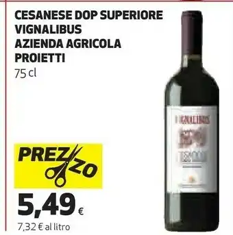 Ipercoop Azienda agricola proietti cesanese dop superiore vignalibus offerta
