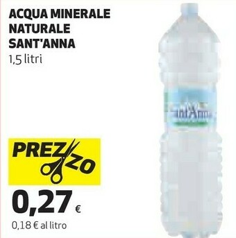 Ipercoop Acqua minerale naturale 1500 g(ml) offerta