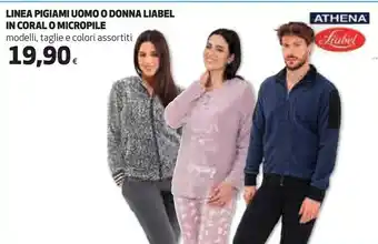 Ipercoop Liabel linea pigiami uomo o donna in coral o micropile offerta